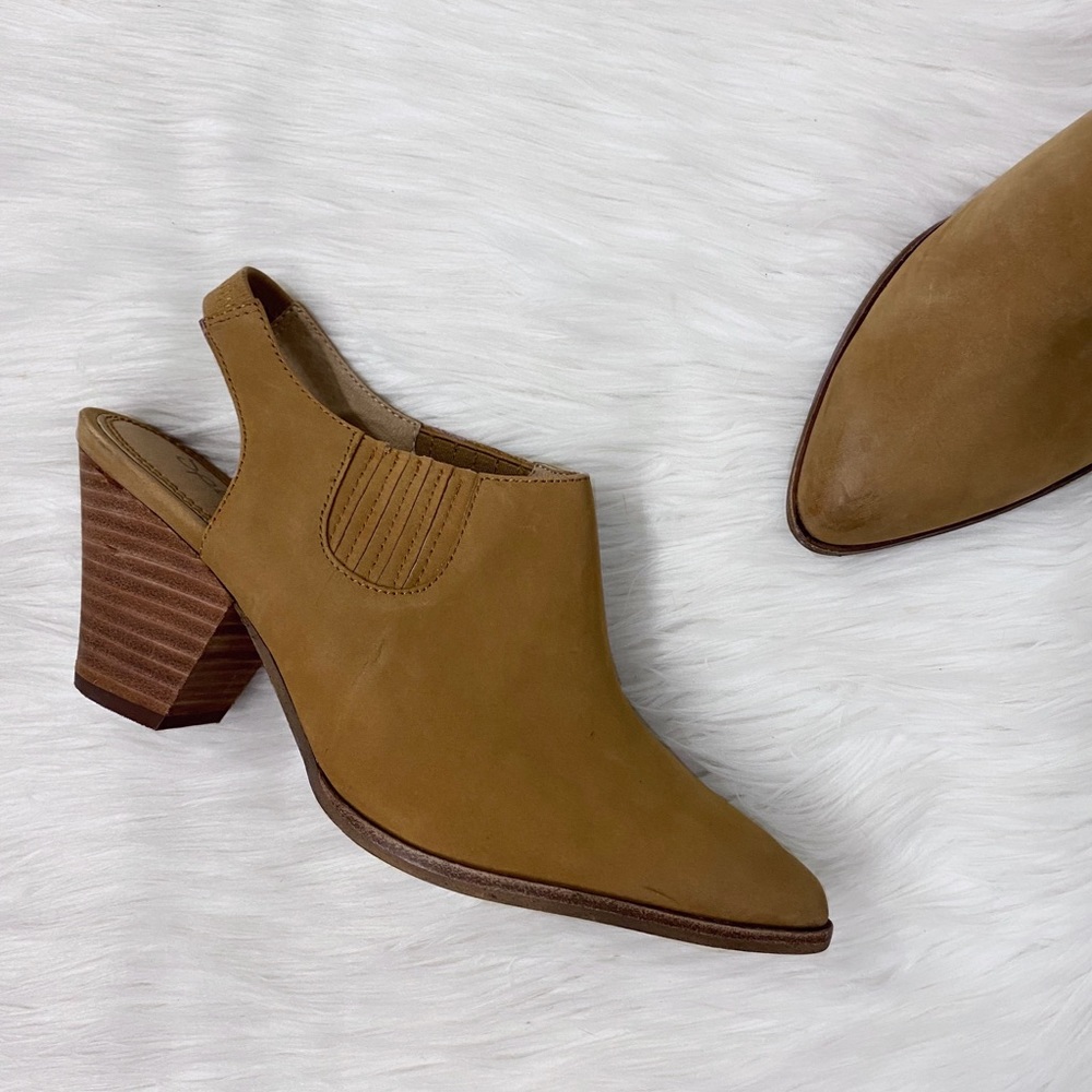 Splendid Western Leather Slingback Pumps Heels